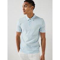 Boss H-Parlay 321 Textured Polo Shirt - Blue