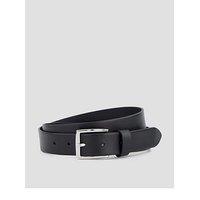 Jack & Jones Women'S Leather Rectangular Buckle Belt - Black