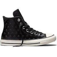 Converse Womens Chuck Taylor All Star Hi Studded Leather Trainers - Black