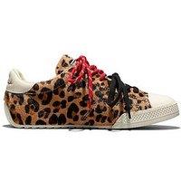 Converse Womens Chuck Taylor Lo Ox Elevated Animal Trainers - Brown