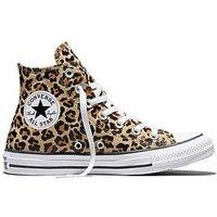 Converse Womens Chuck Taylor All Star Hi Animal Trainers - Brown