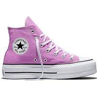 Converse Womens Chuck Taylor All Star Lift Hi Trainers - Purple