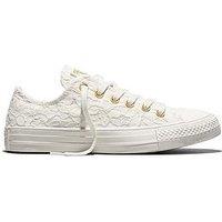 Converse Womens Chuck Taylor All Star Ox Elevated Lace Material Trainers - White