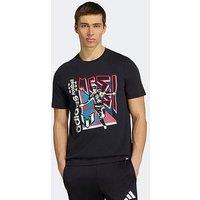 Adidas Mens Messi Fun Graphic T-Shirt - Black
