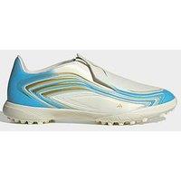 Adidas Junior F50 Messi League Laceless Astro Turf Football Boots - White