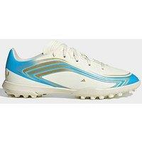 Adidas Junior F50 Messi Club Astro Turf Football Boots - White