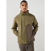 Adidas Terrex Mens Outdoor 2L Rain Jacket - Khaki