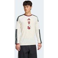 Adidas Mens Manchester United 26/27 Third Long Sleeve Stadium Replica Shirt - Cream