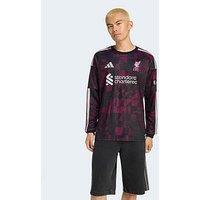 Adidas Mens Liverpool Fc 26/27 Third Stadium Replica Long Sleeve Shirt - Black