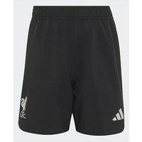Adidas Junior Liverpool Fc Tiro Travel Shorts - Black