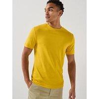 Boss Pique Tab Logo T-Shirt - Medium Yellow