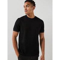 Boss C-Taut 90 Cuffed Tipped T-Shirt - Black