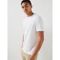 Boss C-Taut 90 Cuffed Tipped T-Shirt - White