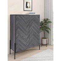 Cosmoliving By Cosmopolitan Charlene 2 Door Cabinet- Grey Oak