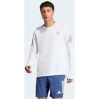 Adidas Mens Running Adi365 Iconic Stripes Long Sleeve T-Shirt - White