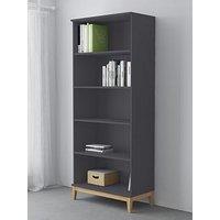 Cosmoliving By Cosmopolitan Pelle Bookcase With 4 Shelves - Grey