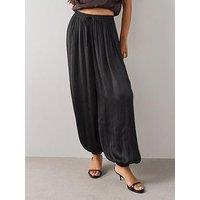 The Very Collection Satin Balloon Trousers - Black
