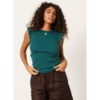 Fatface Frill Top - Blue