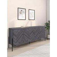 Cosmoliving By Cosmopolitan Charlene 4 Door Sideboard- Grey Oak