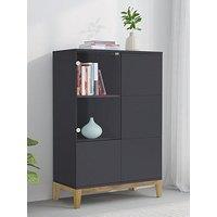Cosmoliving By Cosmopolitan Pelle Cabinet - Grey
