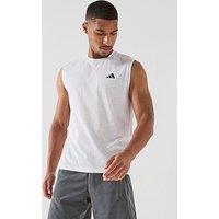 Adidas Mens Training Workout Essentials Vest - White