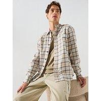 Only & Sons Loose Long Sleeve Checked Shirt - Beige