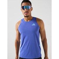 Adidas Mens Running Adi365 Iconic Stripes Tank- Blue