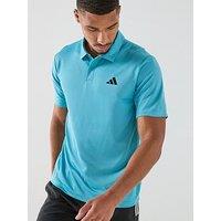 Adidas Mens Training Workout Essentials Polo Shirt - Blue