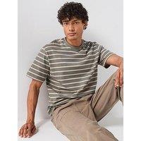 Only & Sons Short Sleeve Stripe T-Shirt - Grey