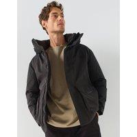 Only & Sons Mens Hooded Padded Technical Jacket - Black