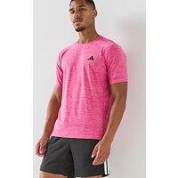 Adidas Mens Training Workout Essentials T-Shirt - Pink