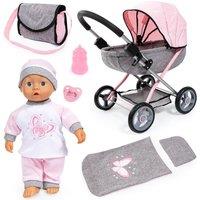 Bayer Foldable 6-In-1 Doll Pram Bundle Doll Pram