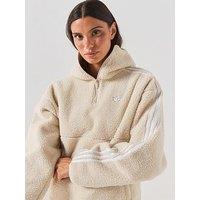 Adidas Originals Womens Hooded Fleece Jacket - Beige