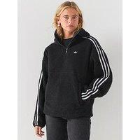 Adidas Originals Womens Hooded Fleece Jacket - Black