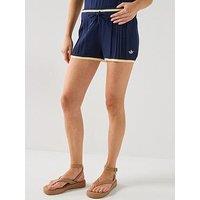 Adidas Originals Womens Cable Knit Shorts - Blue
