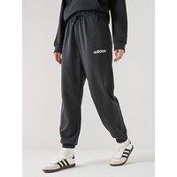 Adidas Sportswear Women'S Essentials Linear French Terry Cuffed Joggers - Black