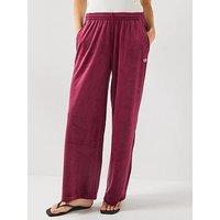 Adidas Originals Womens Essentials Velour Pant - Burgundy