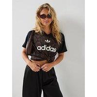 Adidas Originals Womens Snake Print Satin Jersey Top - Brown