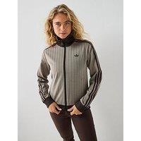 Adidas Originals Womens Snake Print Classic Track Top - Brown