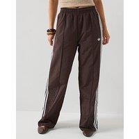 Adidas Originals Womens Flower Embriodered Firebird Loose Track Pants - Brown