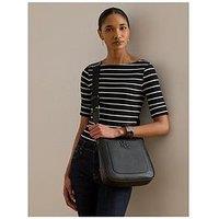 Lauren By Ralph Lauren Pebbled Leather Small Cameryn Crossbody - Black