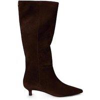 Lauren By Ralph Lauren Francesca Sheep-Suede Heeled Tall Boots - Brown