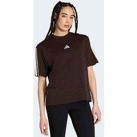 Adidas Sportswear Women'S Essentials 3-Stripe T-Shirt - Brown