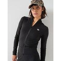 Adidas Originals Women'S Essentials Rib Tracktop - Black