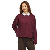 Adidas Sportswear Womens Everyday Polo Sweatshirt - Burgundy