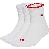 Adidas Sportswear Womens Graphic Socks 3 Pack - White
