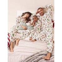 The Very Collection Mens Toy Story Family Christmas Button Down Pyjamas - Cream