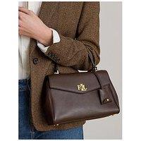 Lauren By Ralph Lauren Nappa Leather Small Farrah Soft Satchel - Brown