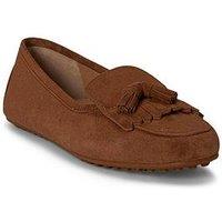 Lauren By Ralph Lauren Tayte Suede Flat Shoes - Brown