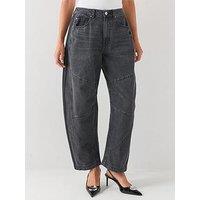 Adidas Originals Womens Denim Barrel Jeans - Black